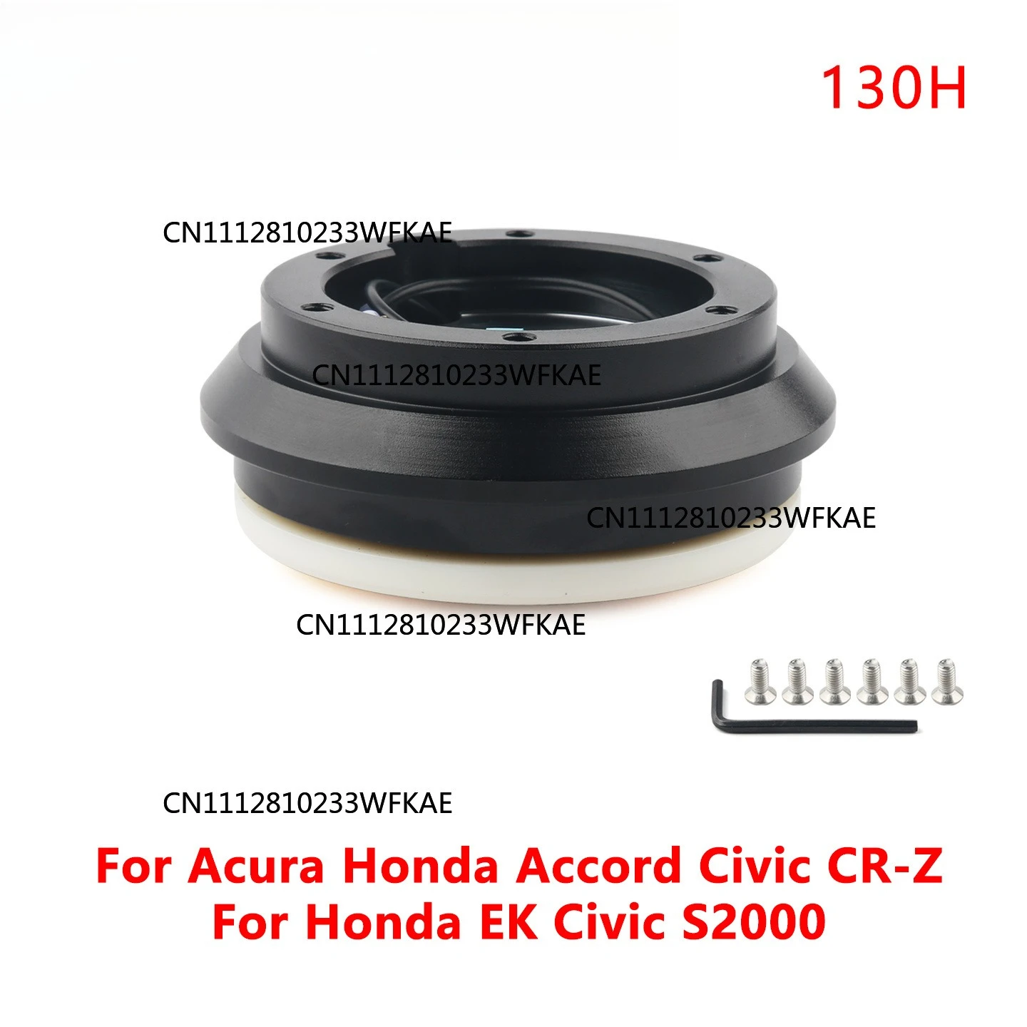 130H Aluminum Steering Wheel Boss Kit Wheel Hub Adapter Car Retrofit Kit Steering Wheel Connector Base Adapter for Honda