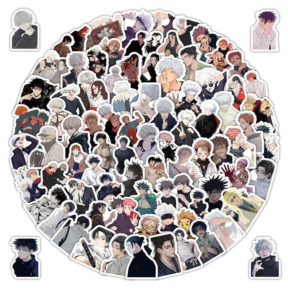 

103pcs Jujutsu Kaisen Cartoon Graffiti Stickers Waterproof Decals Stickers For Laptop Water Cup Guitar Diy Stickers Kids Gift