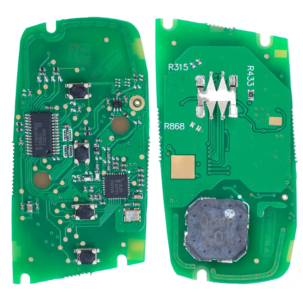 Placa remota inteligente 315mhz ygohuf5662 de keyecu, 433mhz ygohuf5767, 868mhz ygohuf5661 pcf7945 id49 chip para bmw f série cas4 +/fem