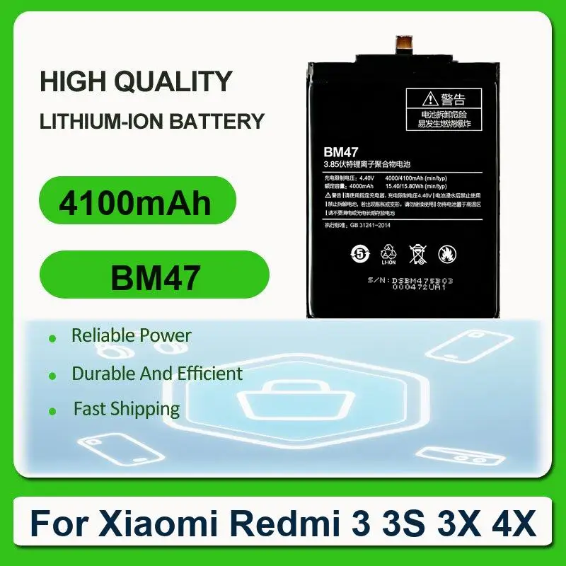 Battery For Xiaomi Redmi 10A 10C Note 13 5G 3 3S 3X 4X 12 5G/Poco X5 Turbo 3/POCO F6 Mi 13T Pro K60 U1tra Ultimate Edition 9T view 4