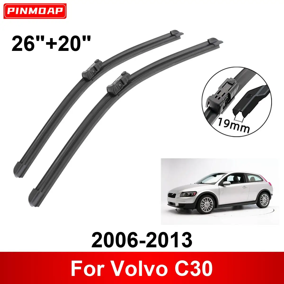 

Щетки стеклоочистителя передние задние для Volvo C30 2006-2013 26 дюймов + 20 дюймов, 2006 2007