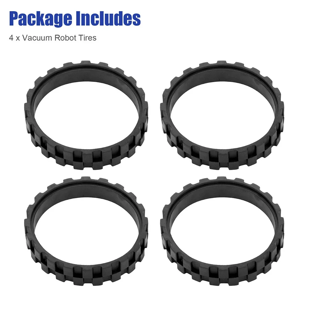 4PCS Robot Tire Rim Vacuum Robot Tires For Wheels-Series 5/6/7/8/9/I7 S9+ Anti-Slip Vacuum Cleaner Parts Power Tools Accessories