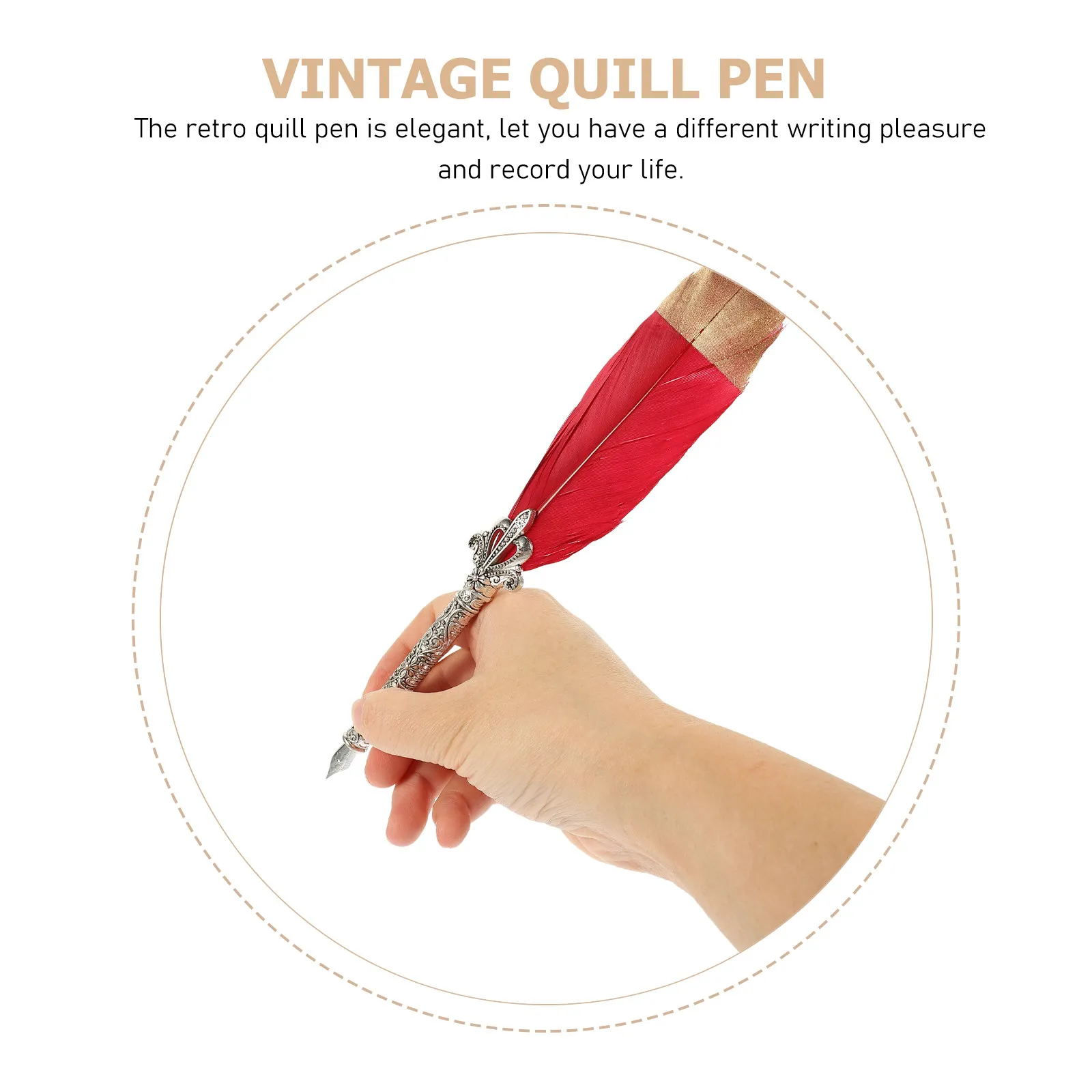1Set Vintage Style Quill Dip Pen Steel Glass Calligraphy Fountain Pen Kit Retro Creative Writing Gift Business Stationery