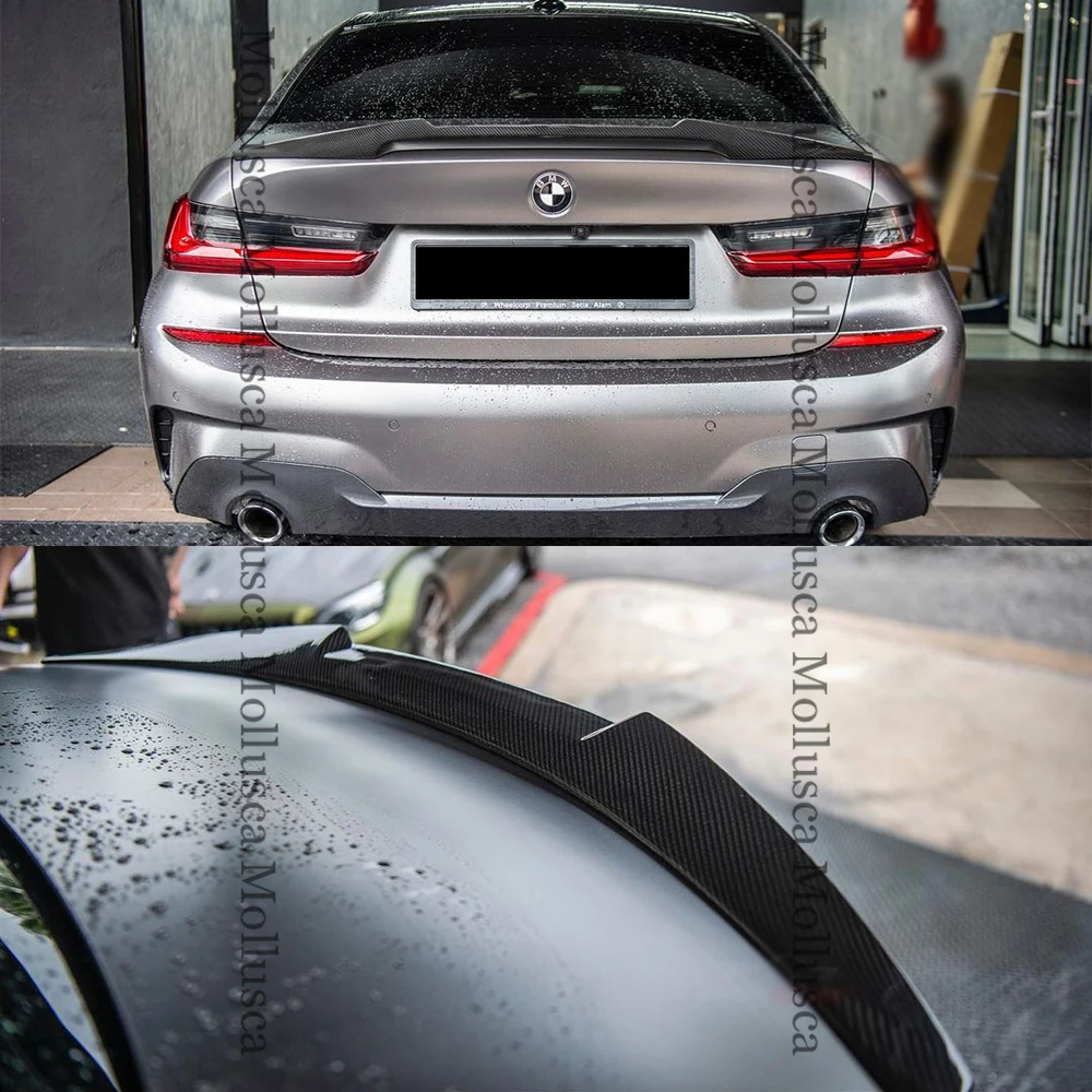 For BMW 3 Series G20 G28&M3 G80 M4 Style Carbon fiber Rear Spoiler Trunk wing 2018-2024 FRP honeycomb Forged