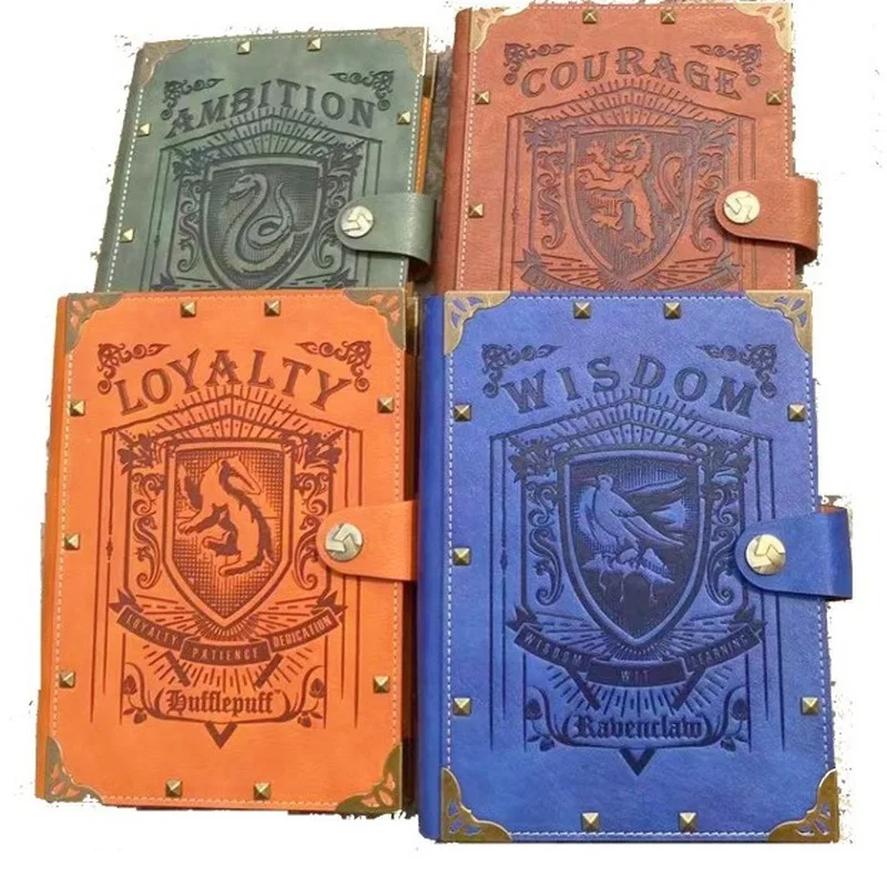 B5 A5 Harryed Potters Notebook Hogwarts Loose-leaf Vintage Kraft Notepad Gryffindor Slytherin RAVENCLAW HUFFLEPUFF Document Book