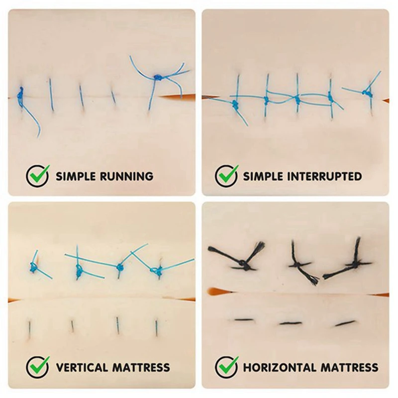 Silicone Artificial Oral Suture Kit Skin Chirurgical Uture Training Module Kit Practice  Teaching Model For