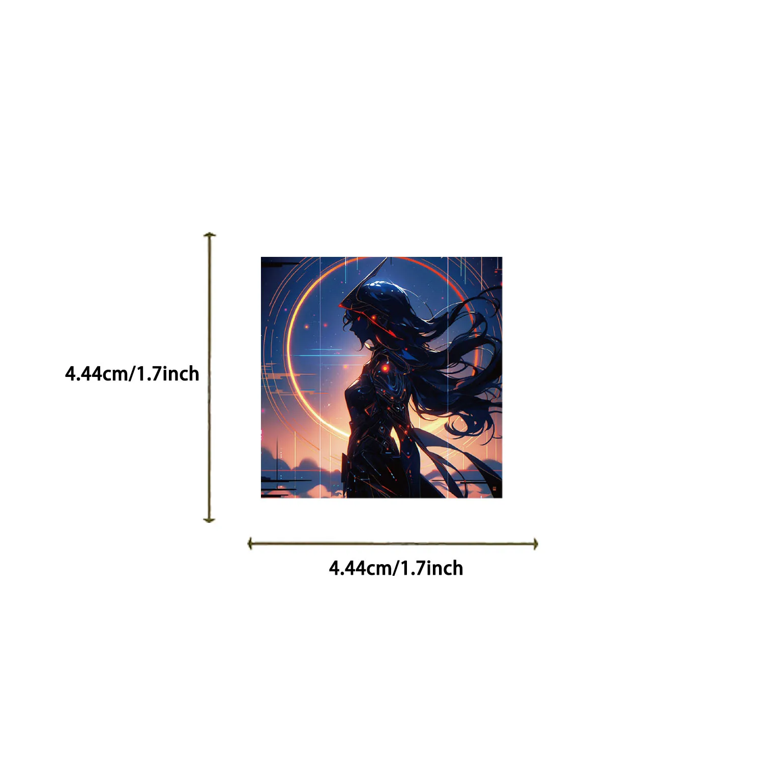 62 Stück Mädchen-Aufkleber im Cyberpunk-Stil, geeignet für Notebook, Computer, Gepäck, Kühlschrank, Skateboards, Handyhüllen