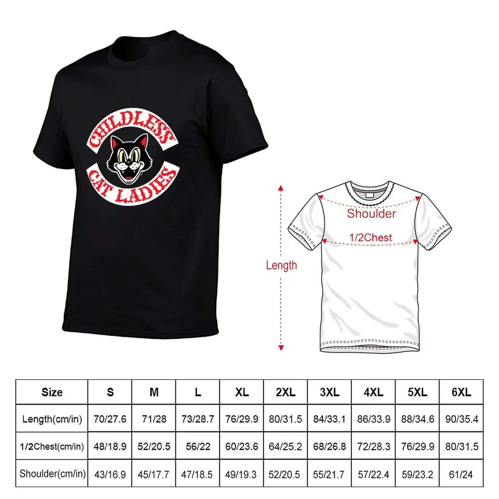 Childless Cat Ladies Biker Gang Leather Jacket Logo T-Shirt t shirt man luxury t shirts for man cotton soft
