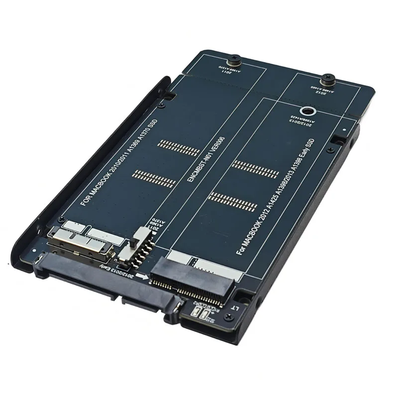 Convertidor M2 SSD a SATA para Macbook 2010 2011 A1369/1370 para Macbook 2012 1425/1398/1466/1465 M.2 SSD adaptador lector bandeja de Metal