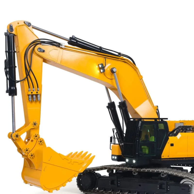 RTR 55KG 395F RC Hydraulikbagger Metall 1/14 Schwere Maschine mit Licht Funkfernsteuerung 6CH Ventil Ferngesteuerter Bagger Doppelpumpen-LKW