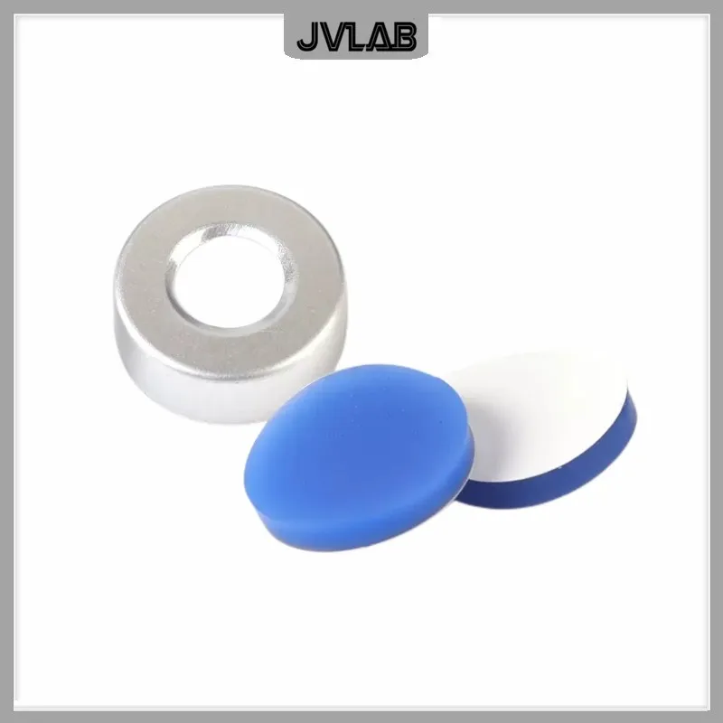 Hdspc Al Crmp Cap PTFE/Si Sep 20mm Aluminum Cap With Septa 3mm Thick For 10ml/ 20ml Jaw Chromatography Vial 100/pk