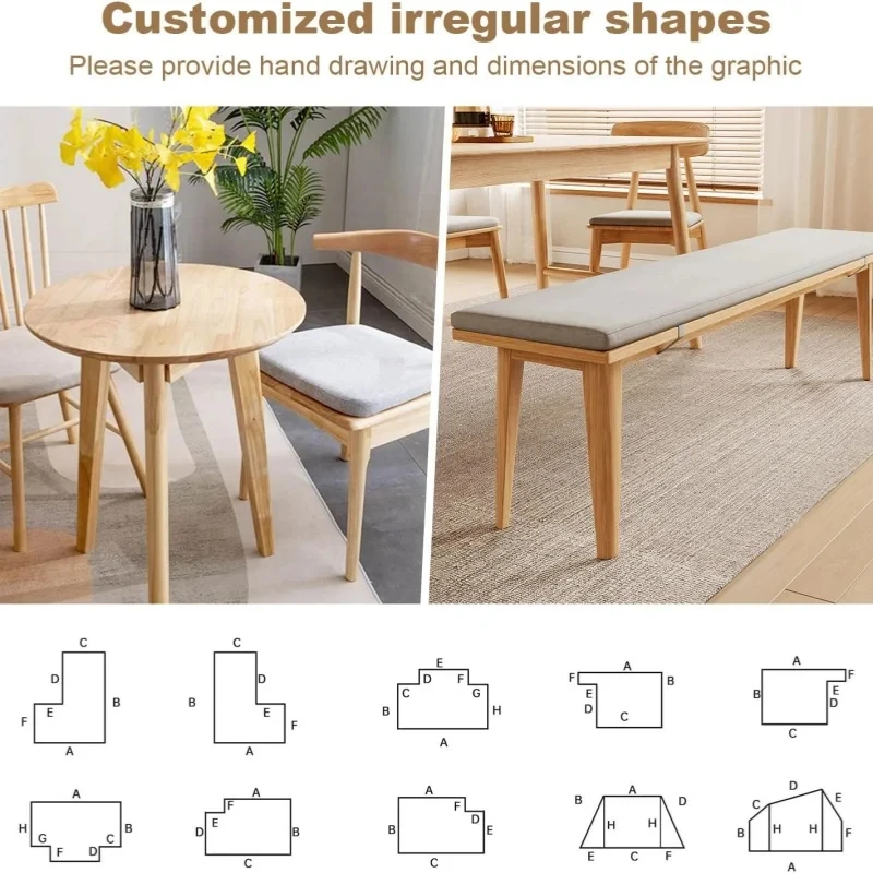Custom Waterproof Bench Cushions, High‑Density Sponge Seat Pad, Quick‑Dry Cushion for Patio, Garden Bench, Swing & Bay Window