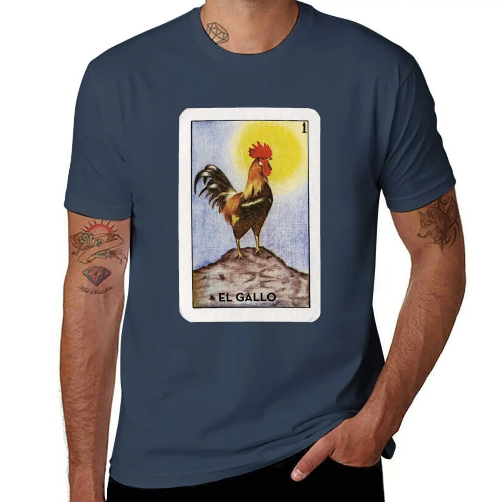 

Lottery Mexican Gallo El T-Shirt Casual Basic Short Sleeve T-Shirt