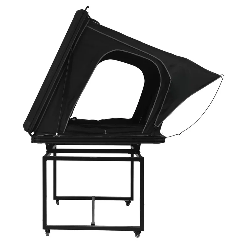 High Quality Triangular Aluminum Side Opening 2 Person Four Season Waterproof Roof Top Tent Outdoor Camping