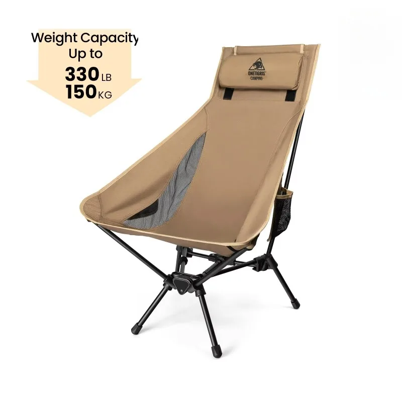 Outdoor camping Folding Camping Chair 330LB Oversized Portable Outdoor Chair for Fishing Hiking Backpacking Garden Picnic