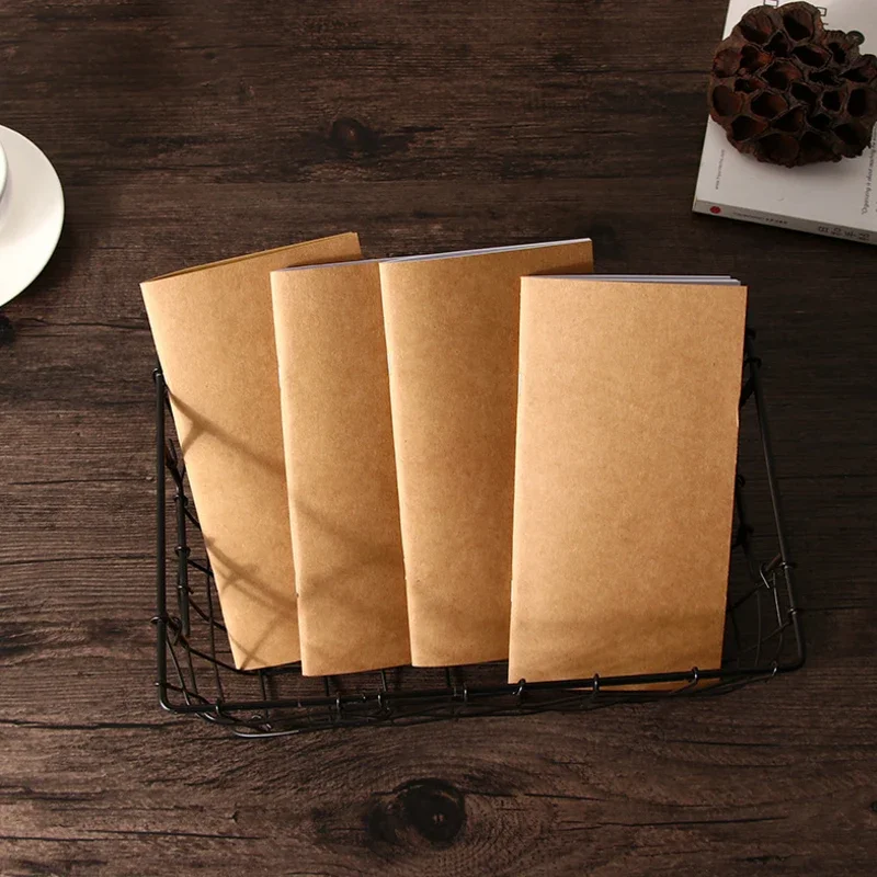 

1pcs/lot 21*11cm Travel Notebook Blank Kraft Paper Book Diary Notebook Standard Style Stationery