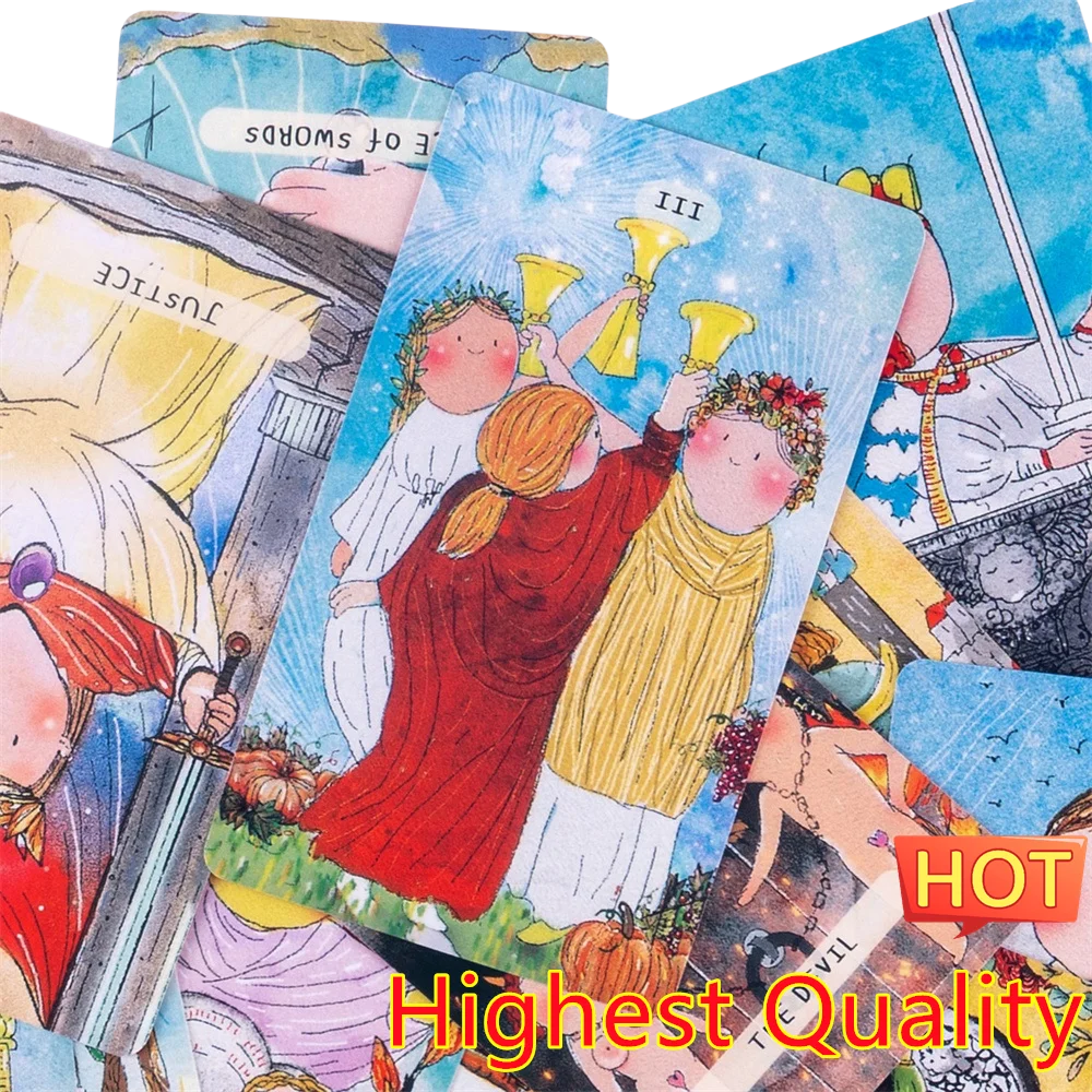 12X7cm Mysterious The Chubby Tarot Pang Xiao Hai Without Guide Book Powwow Decks Board Game  Miraculous Tarot Cards