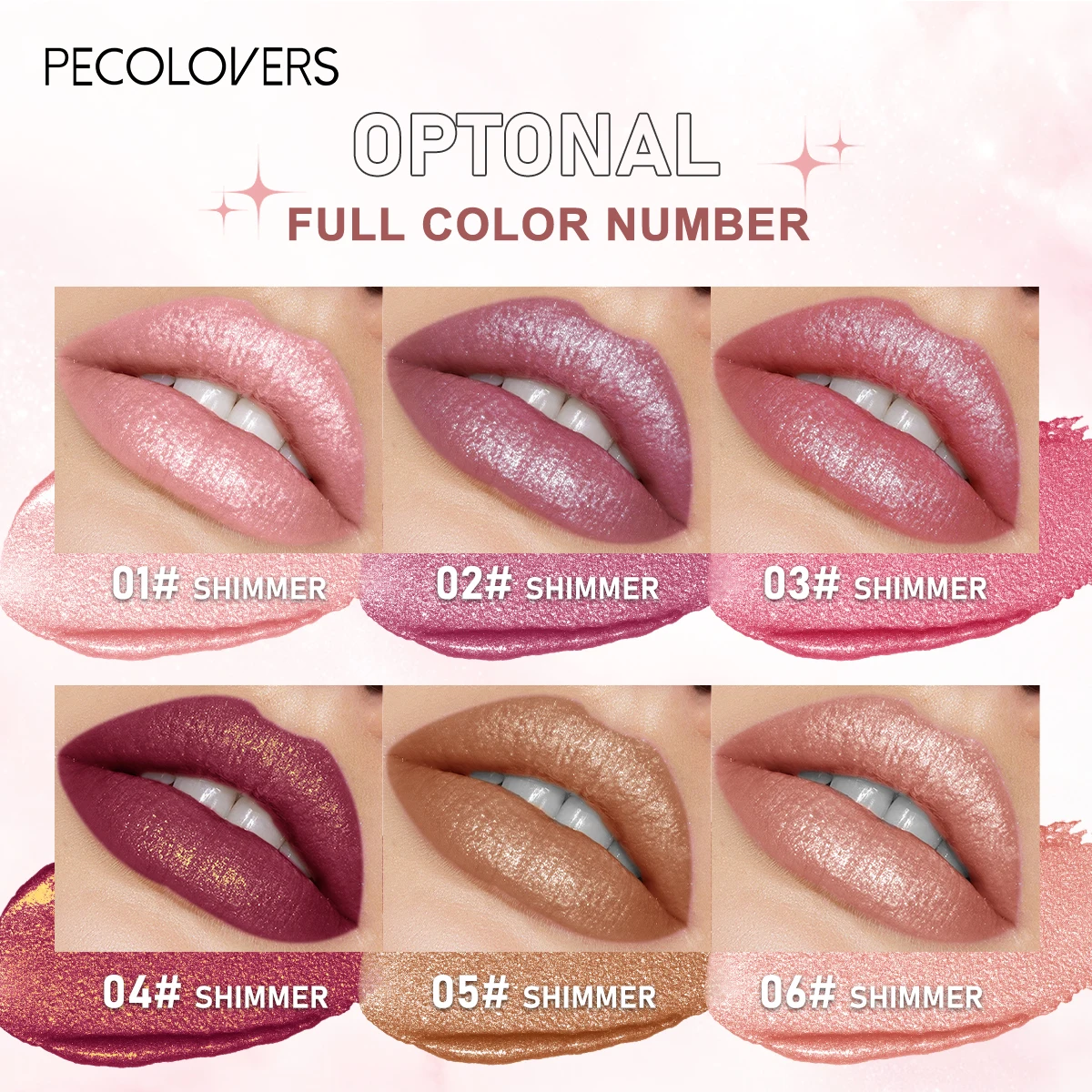 12 PCS Shimmer Glitter Lipstick Set, Smooth Metallic Lip Crayon, Multi Shades Hydrating Sparkle Lip Makeup For Daily Party