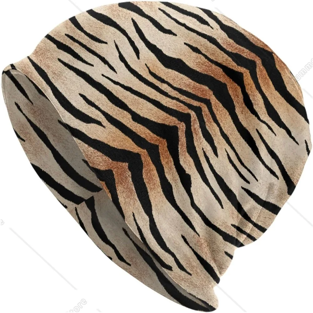 Leopard Duckling Beanie Hat Slouchy Cap Warm Cancer Headwear Stretch Knitted Hats for Women Men