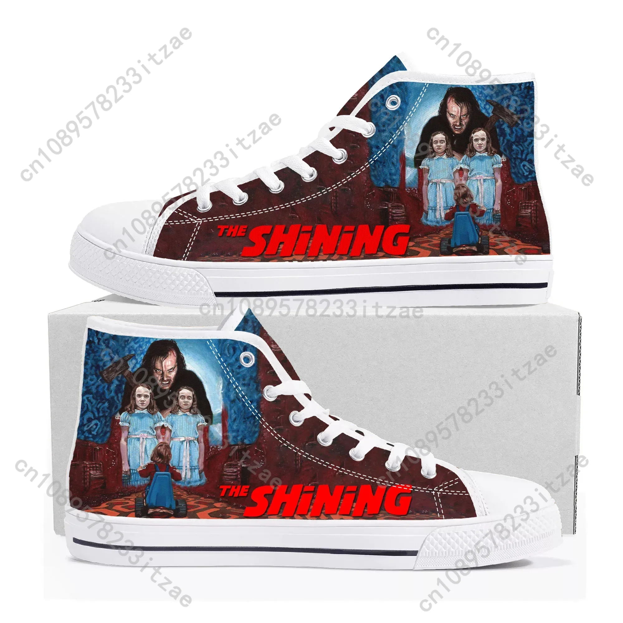 shining Movie High Top Sneakers Mens Womens Teenager High Quality Jack Torrance Canvas Sneaker couple Casual Shoe Custom Shoes