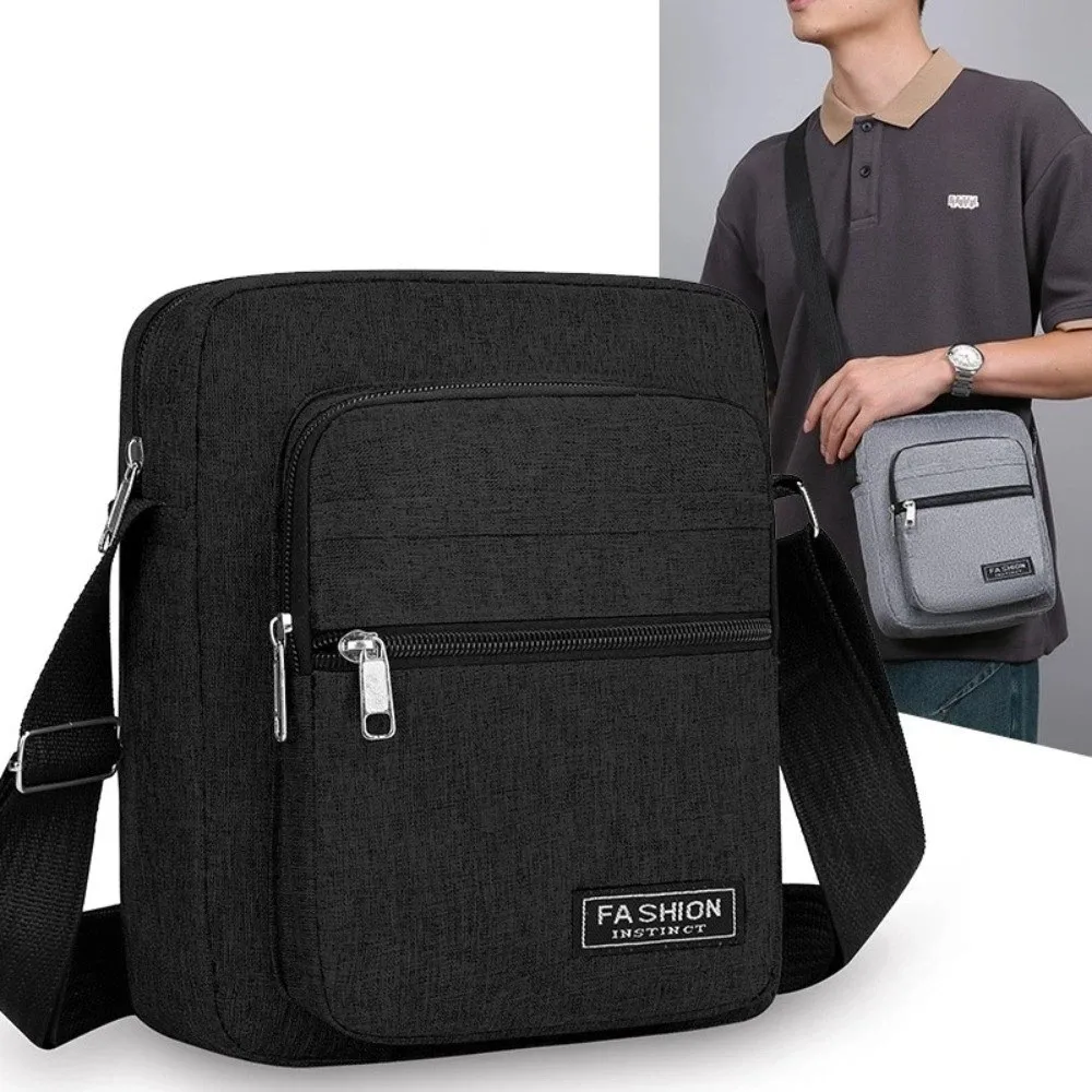 

Casual Large Crossbody Bag Oxford Grey Shoulder Bag Messenger Satchel Men