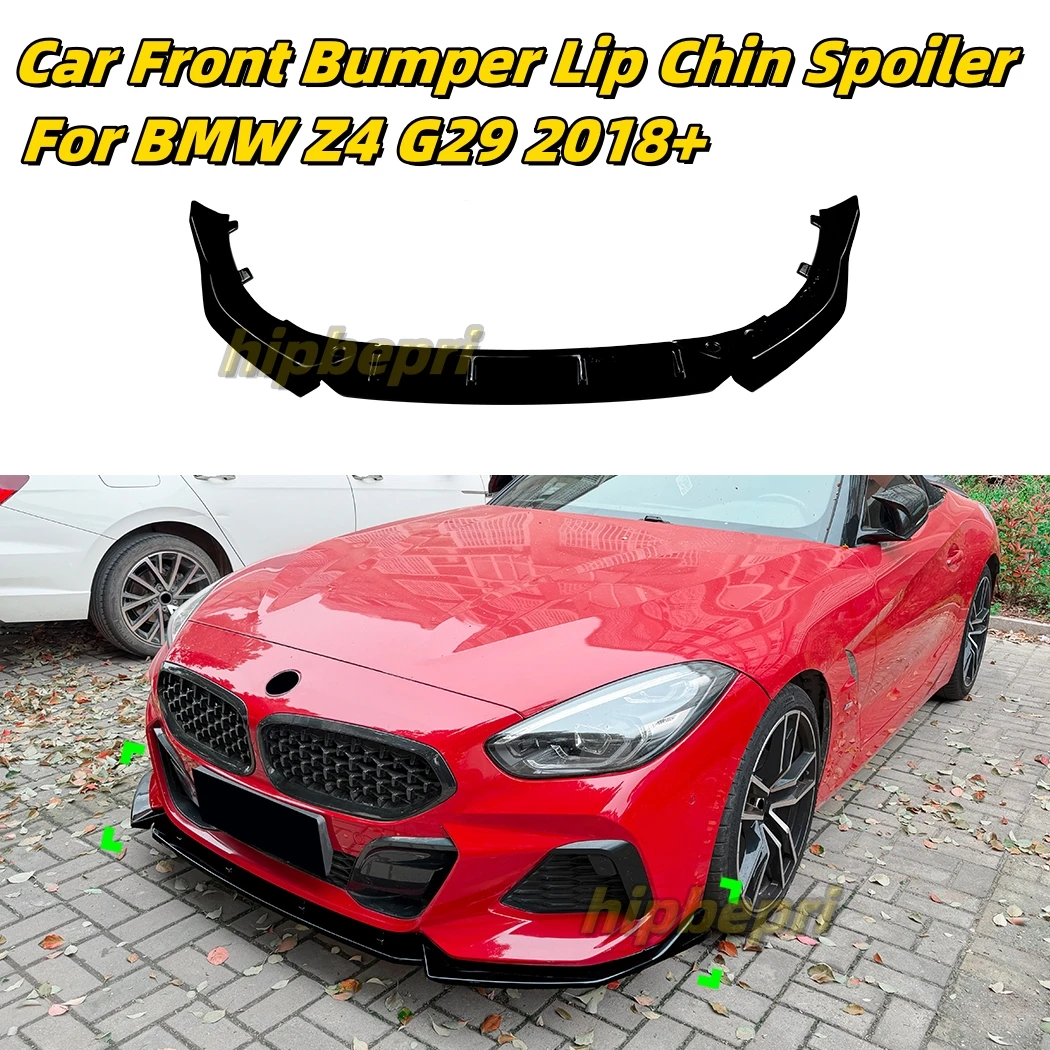 

For BMW Z4 G29 2018+ 3pcs/Set Car Front Bumper Lip Chin Spoiler Glossy Black Splitter Protection Guard Body Kit Exterior Tuning