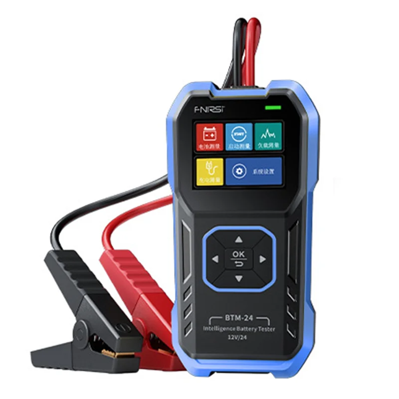 

BTM-24 Тестер напряжения автомобильного аккумулятора для аккумуляторов 12 В 24 В с обратной полярностью, защита от перенапряжения, цветной дисплей
