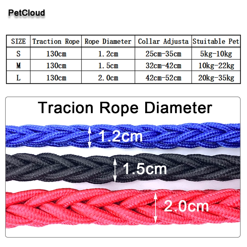 Nylon Braided Leads Dog Leash Rope And Collar For Dog Traction Rope Thick Pet Training Running Walking Dog Leashes Supplies