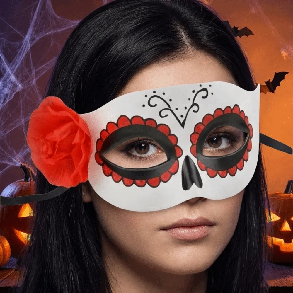 Flower Halloween Masks Plastic Party Cosplay Props Glitter Mask Half Face Mask The Phantom Dancer Mask Venice Mask Photo Prop