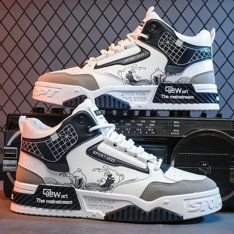 Men's Shoes Outdoor Sports Motorcycle Shoes New Mesh Breathable Trend Platform Shoes Personalized Non-slip Botas Para Hombre2025