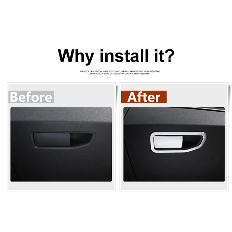 Car Co-pilot Glove Storage Box Handle Switch Cover Trim Sticker For Peugeot 3008 5008 GT 2016 2017 2018 2019 2020 2021 2022 2023