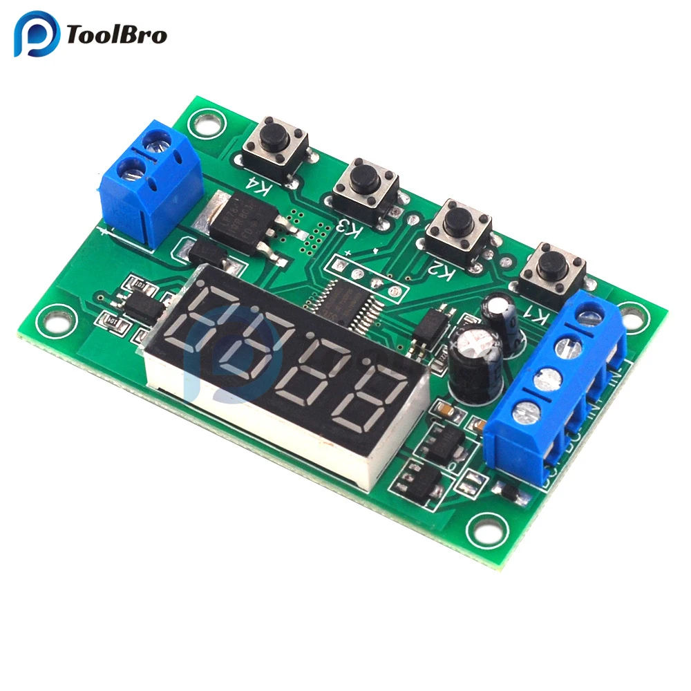 1 CH Trigger Cycle Time Delay Relay DC 7-24V Mosfet Switch Module Timer Timing Relay for LED Light Motor Pump 12V 24V