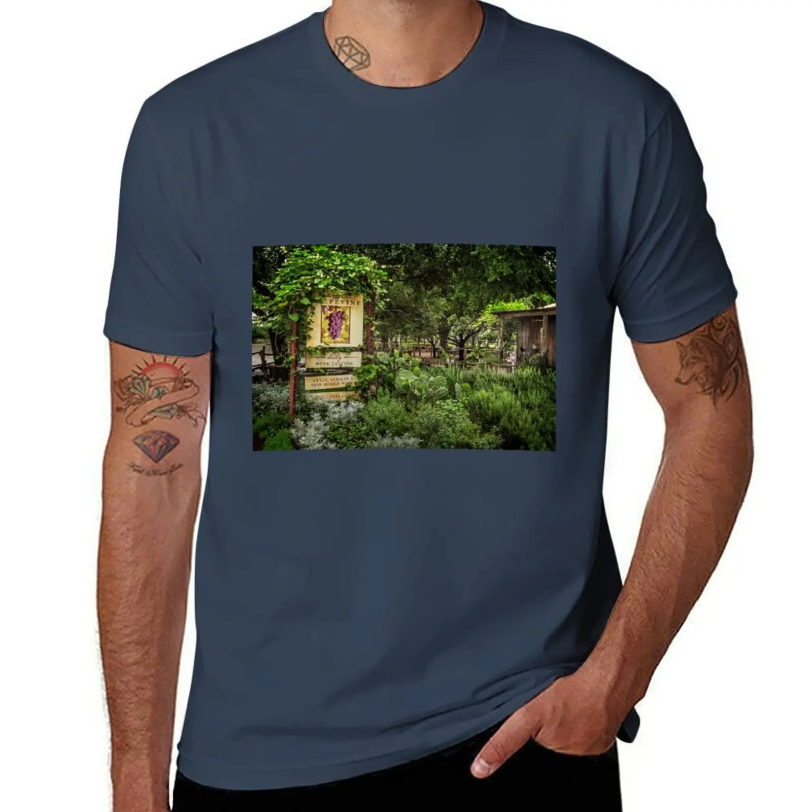 

The Grapevine at Gruene, Texas T-Shirt Essential Solid Color T-Shirt