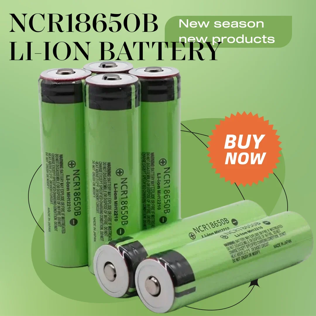 2024 Original 18650 Battery NCR18650B 3.7V 3400mAh 20A Discharge Lithium Rechargeable Batteries for Flashlight Toy Car Camera