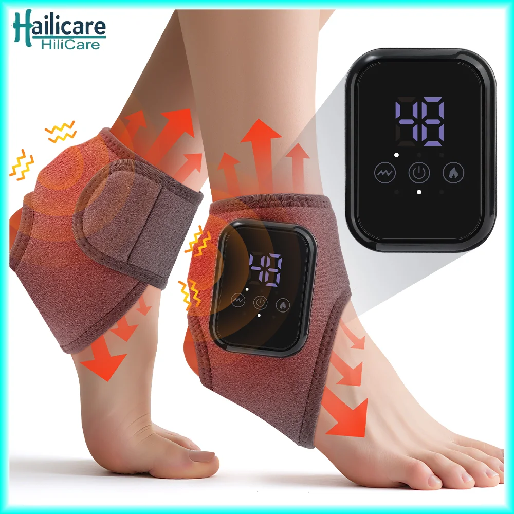 

Electric Foot Heat Massager Hot Compress Vibration Ankle Massager Protector Heated Foot Wrap Support For Plantar Fasciitis