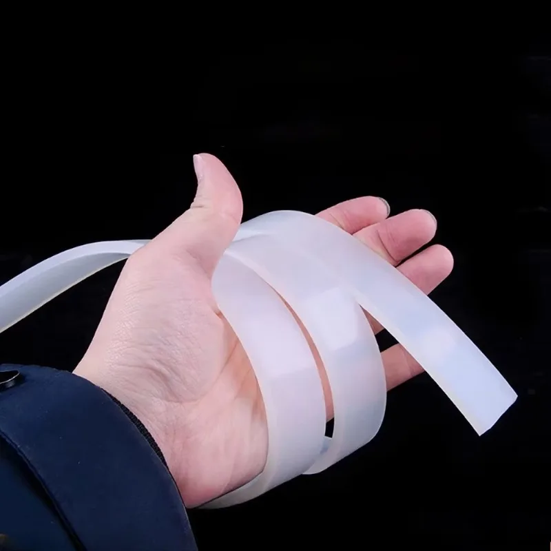1/2/3/5m Square Solid Silicone Strip Cord Flat Strip Anti-Aging High Temperature Resistant Seal Gasket Thick 1-5mm Width 10-60mm