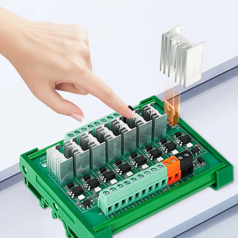PLC DC 24V output signal optocoupler isolation MCU IO amplifier board 2/4/6/8/10/12/16 channels