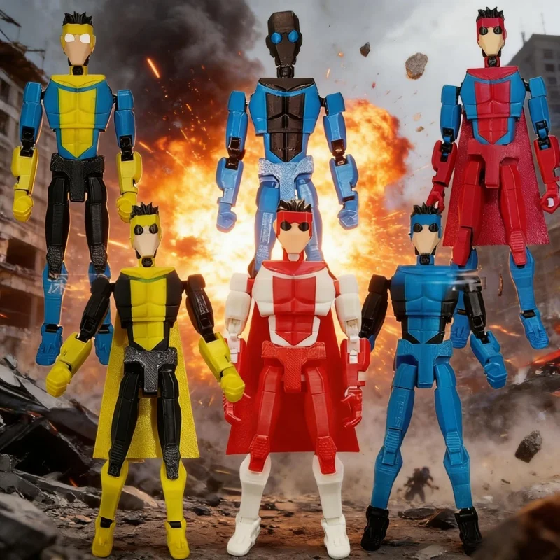 

3D Printed Unconquerable Toys Dolls Action Figures Anime Model Lucky Omnipotent Heinous Super Boys Mark Marco for Kids Gifts