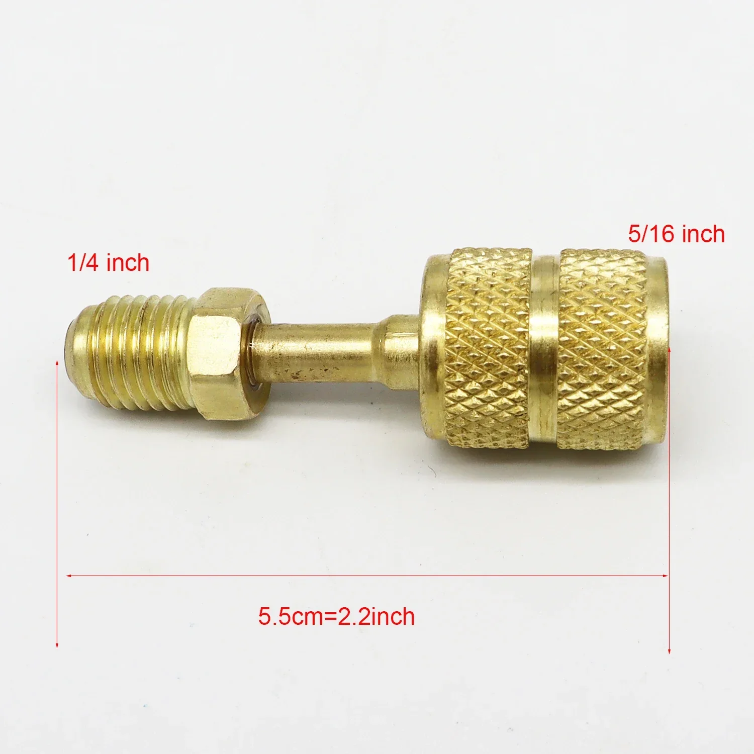 2pcs R410A Adapter 5/16 inches SAE Female to 1/4 inches SAE Male Flare for Air Conditioners HVAC