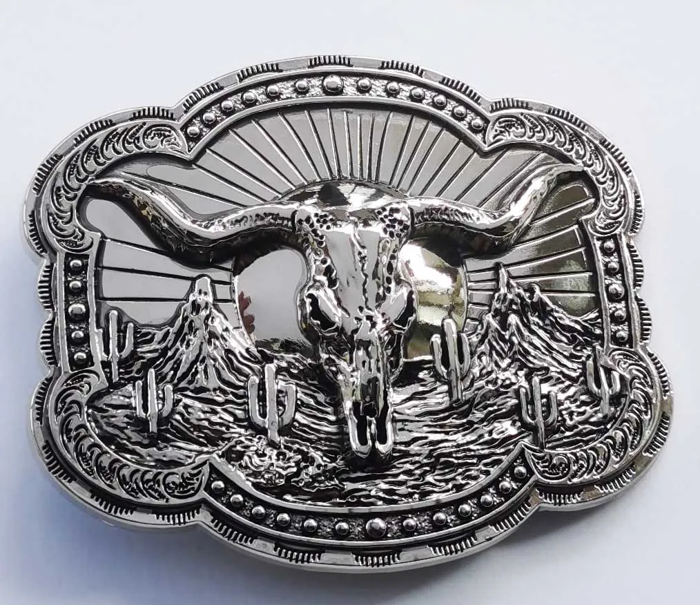 Western Cowboy Men Belt Buckle 40mm Retro style Bull Belt Buckle Luxury Personality Male Jeans Punk Belt Buttons