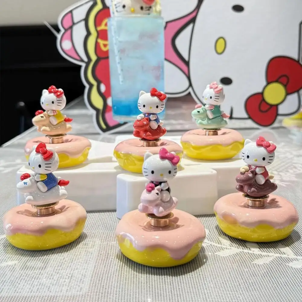 

Sanrio Hello Kitty Cartoon Dessert Rotating Carriage Desktop Headboard Ornament Car Decoration Collection Couples' Holiday Gifts