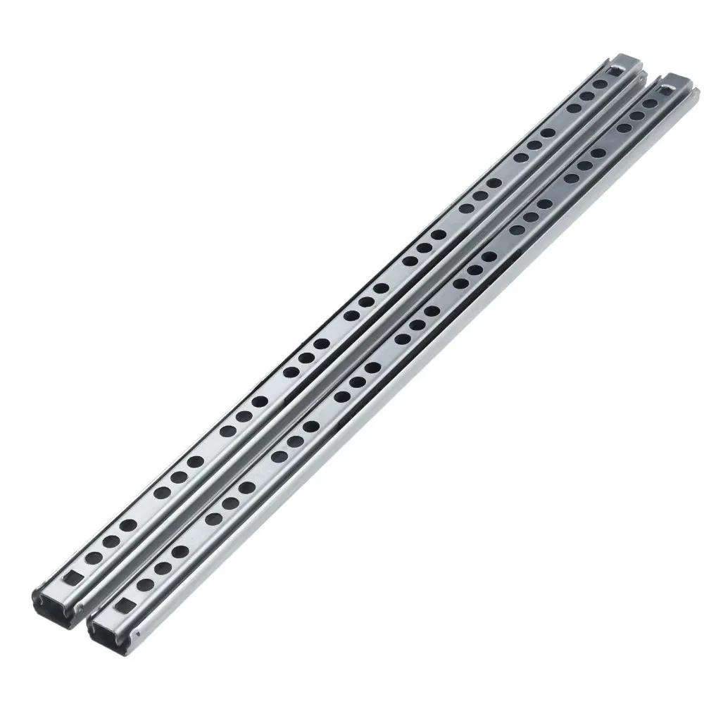 2PCS New Smooth Glide Bearing Drawer Slides Two Way Slide 17mm Wide Drawer Glides Full Extension 8