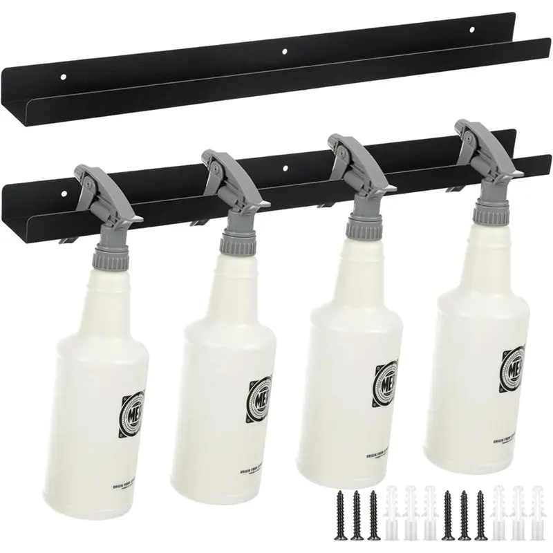 

ABKY-2 Pcs Spraybottle Holder With Hardware Hanger Organizer For Mobile Garage Home Organizer Holds Up To 12 Sprayers