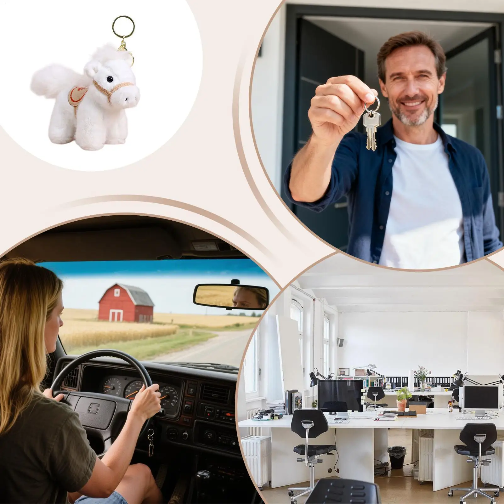 سحر محفظة الحصان طويلة الأمد تذكار الكرتون سحر 2026 سنة الحصان المفاتيح للوازم الفردية أصدقاء الأسرة #1