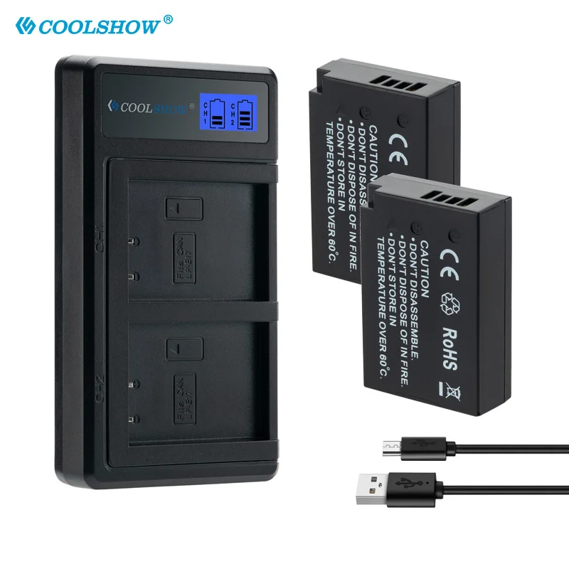 

COOLSHOW Battery LP-E17 LP E17 for EOS 77D 750D 760D 200D 800D 8000D Rebel T6i T7i T6s Kiss X8i Camera Batteria Charger 1300mah