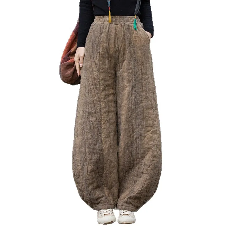 سروال فانوس شتوي 2025: خياطة ماسية، كتان رامي ريترو ودفء إضافي. #5