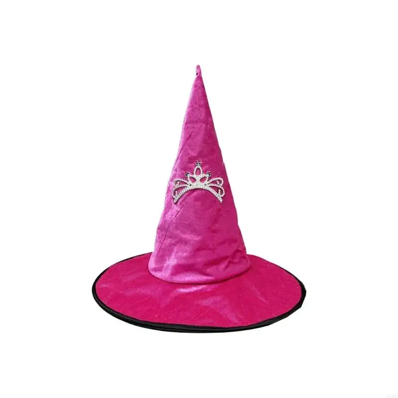 270D هالوين الساحرة قبعة معالج قبعات للنساء الفتيات معالج تأثيري حلي اكسسوارات واسعة حافة قبعة مدببة الهدايا #1