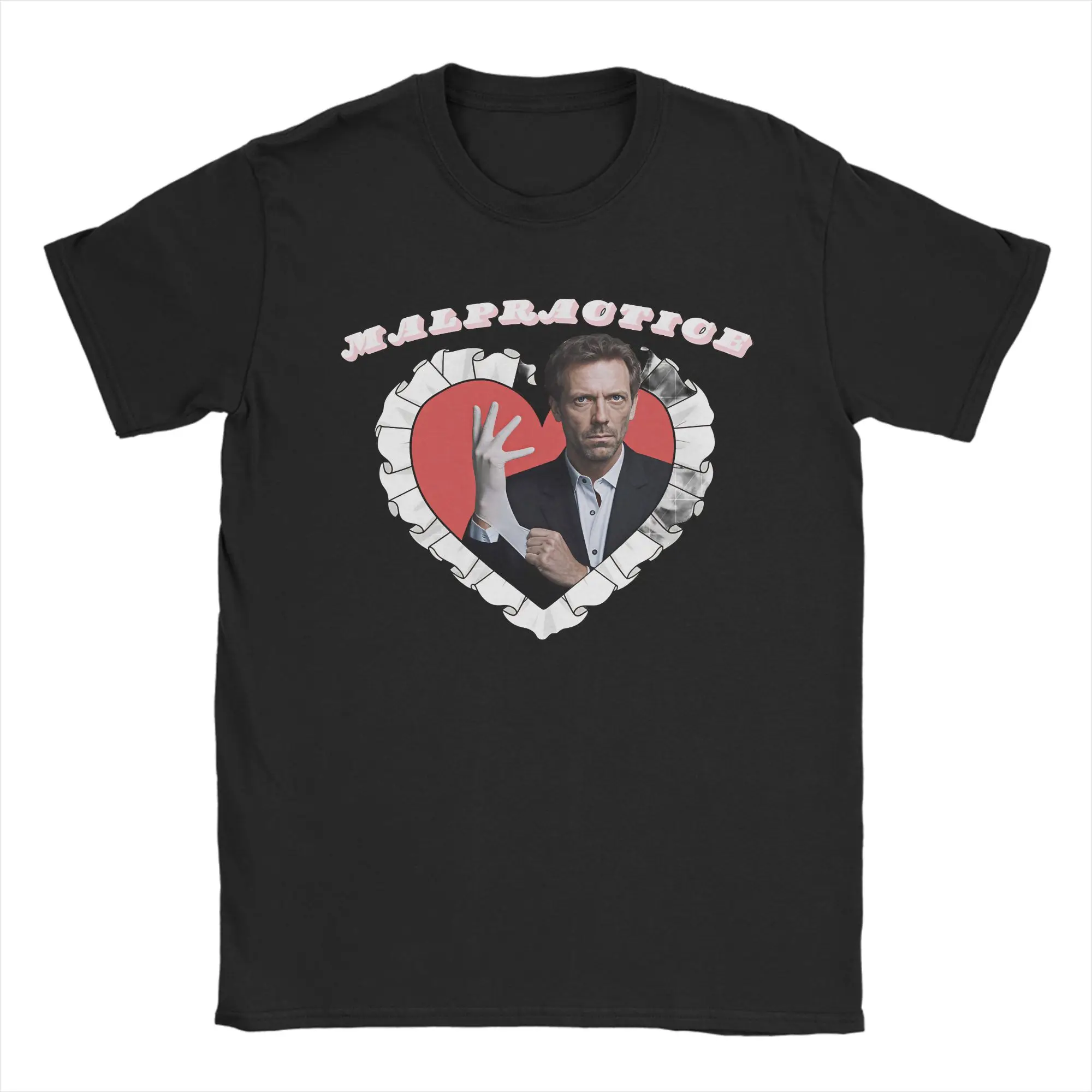 Dr House Red Heart Medical Meme T Shirts Men's  100% Cotton Unique T-Shirt Crew Neck  Tees Short Sleeve Clothing Plus Size