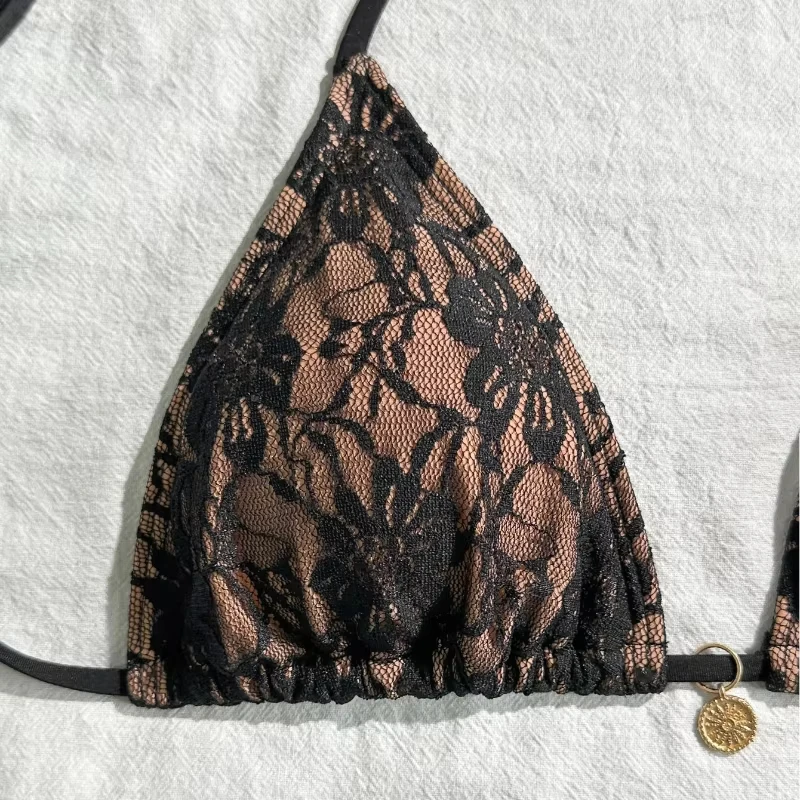 

Women Three-Piece Swimwear Lace Sexy Bikinis Female Swimsuits Beach Swimming Wear Bathing Suits Brazilian Bikini Set 2025