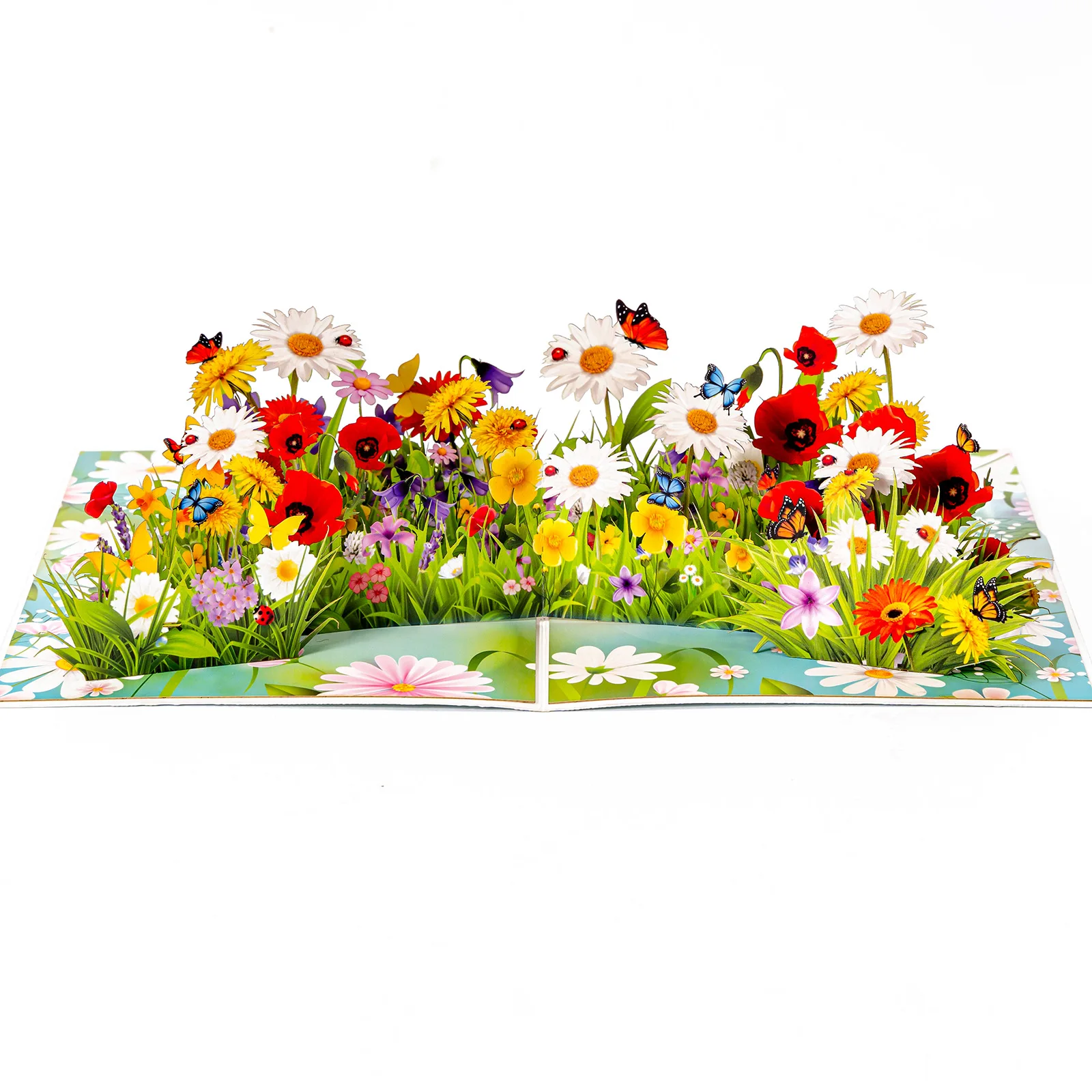 ​ 나비 꽃 3D 팝업 축하 카드 - 생일, 결혼식, 기념일을 위한 수제 스탠딩 디자인 - 봉투 포함